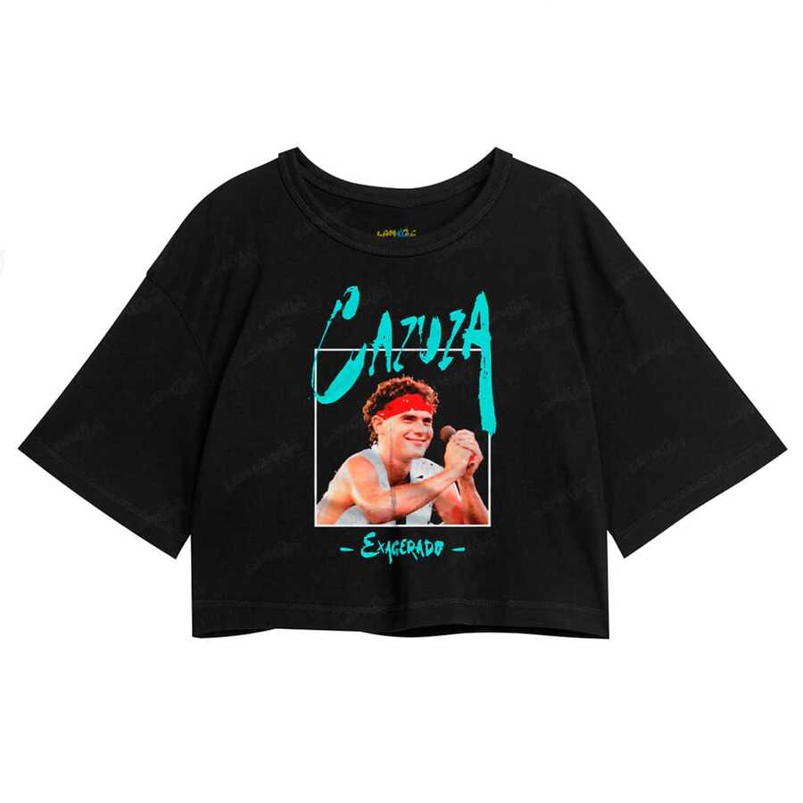 Cropped Oversized Cotton Red Baron Cazuza Exaggerated - Black - View 1