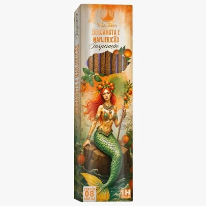 Incenso Vila Zen Linha Encanto das Águas 0% Carvão Caixa com 8 Varetas