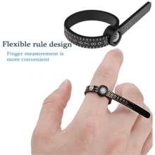 US/Japan Stainless Steel Ring Size Measuring Ring Tool, Sturdy And Durable For Measuring The Size Of Rings - Silver - View 4