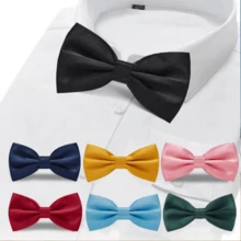 1pc Men's Adult Bow Tie, Classic Fashion Satin Formal Wedding Party Adjustable Bow Tie, Plaid Multi-Color Clip-On Bow Tie, Wedding Necktie Accessory - Multicolor - View 9