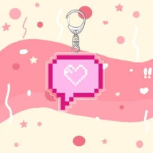 1个卡通图案钥匙扣吊坠/情侣及粉丝礼物/汽车钥匙链/包包吊坠 - 彩色 - 查看 13