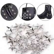 50/100个/包 金属银色星形铆钉 DIY 服装鞋子包包手工服饰配件 朋克皮革铆钉尖头铆钉纽扣 - 彩色 - 查看 7
