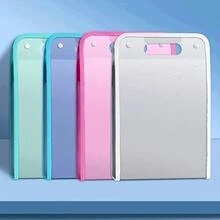 A Portable Bag With 13 Compartments, Made Of Thickened Translucent PP Material, For Storing Student Test Papers And Data Files.