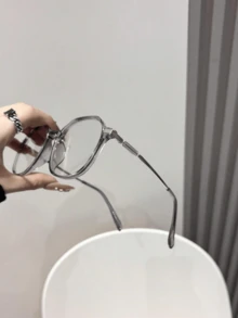 1副几何全框个性化优雅太阳镜，基础款女士时尚眼镜，适合夏季日常生活、约会装扮、外出装扮、假日礼物、户外配饰 - 無色 - 查看 3