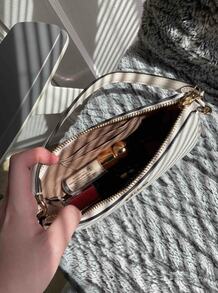 Bags For Women Women's Shouder Bag In Signature Canvas Christmas Gift For Her 2026 Valentines Gift,COACH Bags For Women Underarm Bag Use For Casual Shopping Travel School Office And Gift For Her - White Chalk - 查看 11