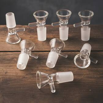 10 Pack 14mm Glass Bowls, Glassbowl Accessories For A Clean And Organized Handle Design To Prevent Burns