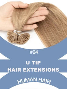 50片U型接发,100%真人Remy发,角蛋白融合,直发,自然柔顺,黑/棕/金渐变色可选,12/16/20英寸,30克/包,适合所有种族,百变发型,自然效果,渐变色发束,无需胶水,即戴即用,完美适用于假期、派对、上学、新娘造型等场合。 - 彩色 - 查看 48