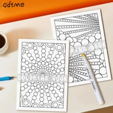 1 Libro de libro de colorear de círculos relajantes: Libro de colorear y pintura de relajación para adultos, 24 páginas individuales con dibujos hechos a mano, diseño de patrones minimalistas, colorear fácil, disfruta de la diversión y la satisfacción de colorear, regalo pensativo adecuado para amigos, familiares o seres queridos, vacaciones, cumpleaños u ocasiones especiales, vuelta al colegio, suministros de papelería - A4 - Ver 9