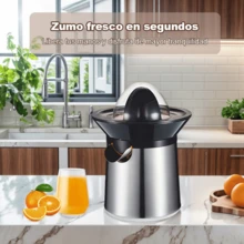 Máquina de Exprimir Zumo Eléctrica 300ML - Separador de Pulpa, Sin Agua, Portátil Multifunción para Cítricos (Limón/Naranja) Hogar - Tipo de Enchufe A USA (110-127V) - Ver 4