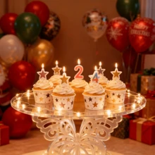 1 Set Acrylic Cake Stand Display Rack, Modern Minimalist High Transparency Butterfly Cupcake Dessert Stand, Suitable For Gatherings, Festivals And Parties - Transparent - View 5