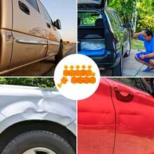 10pcs/Set 3 Sizes Dent Repair Tools, Paintless Dent Repair Tools For Car Dent Removal (Orange) - Multicolor - View 10