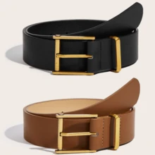 2 Stücke Unisex Leoparden-Muster PU-Leder Gürtel, lässig und vielseitig, geeignet für alle Jahreszeiten - Verschiedenfarbig - Übersicht 10