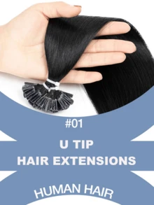 50片U型接发,100%真人Remy发,角蛋白融合,直发,自然柔顺,黑/棕/金渐变色可选,12/16/20英寸,30克/包,适合所有种族,百变发型,自然效果,渐变色发束,无需胶水,即戴即用,完美适用于假期、派对、上学、新娘造型等场合。 - 彩色 - 查看 40