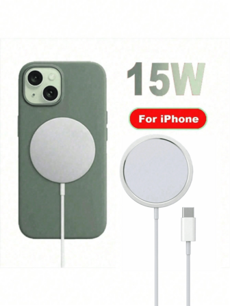 15W USB C snabb trådlös magnetisk laddare kompatibel med iPhone 15 14 13 12 Pro Plus Max Mini 8 7 Plus Xs snabbladdningskabel skrivbordsskiva snabb trådlös laddare, trådlös laddare kompatibel med iPhone flickvän, pojkvän skrivbordsskiva snabb trådlös laddare, trådlös laddare kompatibel med iPhone 16 15 14 13 12 Pro Max Mini 11 XS XR X 8 Plus