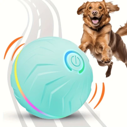 Pet Electric Toys Pet Smart Bounce Ball, Intelligent Jumping And Rolling, Interactive Dog Toy Ball, Durable Sports Activated Automatic Rolling Ball Toy For Dogs, Suitable For/Small/Medium/Large Dogs, USB Rechargeable