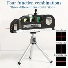 1 pieza Nivel láser infrarrojo multifuncional - Herramienta de medición de alta precisión con trípode, adecuada para decoración del hogar y medición de ángulos rectos, sin batería - Multicolor - Ver 13