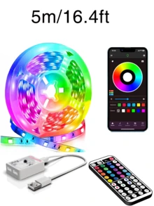 NBBUFF Smart RGB TV Light, Decorative LED Strip Light For Rooms, Controllable By App And Remote, Features Music Sync Mode, Timer, And Color Changing; Suitable For Bedrooms, Living Rooms, Ceilings, Holiday Gifts, Christmas Parties, And Wedding Decorations.