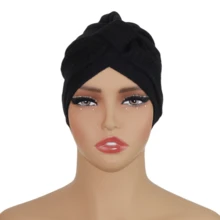 4pcs Muslim Women Hijab, Waffle Texture Jacquard Fabric, Soft Feel, Autumn/Winter Headscarf, Fashion Base Cap, Home Wear - Waffle Bandana - View 9