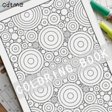 1 Libro de libro de colorear de círculos relajantes: Libro de colorear y pintura de relajación para adultos, 24 páginas individuales con dibujos hechos a mano, diseño de patrones minimalistas, colorear fácil, disfruta de la diversión y la satisfacción de colorear, regalo pensativo adecuado para amigos, familiares o seres queridos, vacaciones, cumpleaños u ocasiones especiales, vuelta al colegio, suministros de papelería - A4 - Ver 4