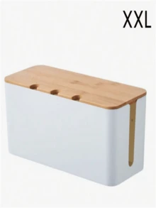 3/2/1 Hộp đựng cáp chống nước cỡ lớn/trung bình/nhỏ có nắp, hộp đựng ổ cắm sạc, thích hợp cho bàn làm việc văn phòng, ký túc xá, nhà ở, nhà bếp, hộp quản lý cáp ẩn - Nhiều màu - Xem 12