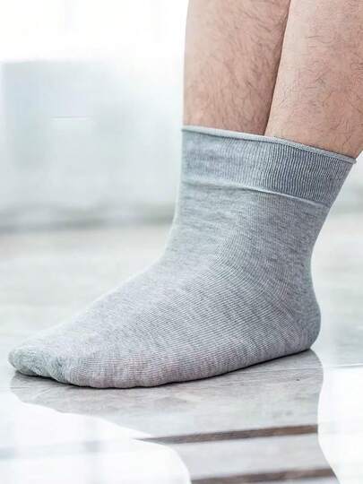 5双宽口中筒袜 | 男士宽口袜 | 中老年人加大码，夏季薄棉袜，超宽大口 | 适合多种场合，适合中老年人穿着（尺码42-49）