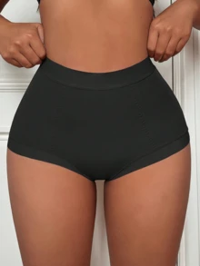 2pcs High Waist Seamless Tummy Control Shaping Panties, Women's Underwear - Multicolor - View 3