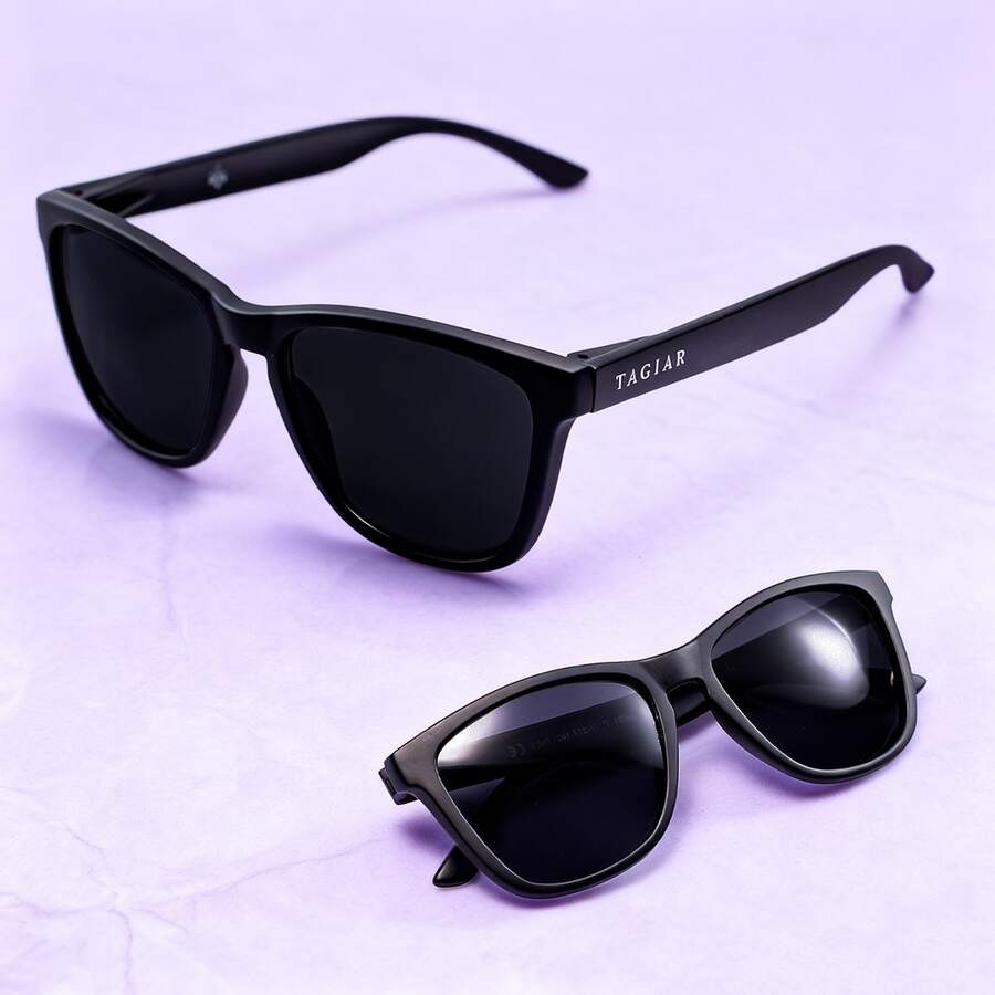 Lentes De Sol Tagiar Lentes De Sol Para Hombre Y Mujer Negro con protección UV400, espejo, para hombres y mujeres, ideales para pesca, conducción, verano, playa y viajes