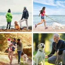 战术狗绳，战术狗绳，猎犬大型犬绳，户外伸缩重型弹性狗绳，狗狗配件，可调节长度防爆带牵引绳，适用于大型犬，德国牧羊犬户外训练 - 彩色 - 查看 4