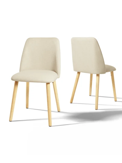Goeurvant Modern Ergonomic Dining Chair With Curved Backrest - Set Of 2 / Set Of 4 / Set Of 6