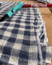 10 Extra Large Checkered Floor Cloths 70*45 – Lightweight Cotton - 藍色 - 查看 6