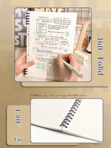 1pc/8pcs Retro American B5 Loose-Leaf Notebook, A5 Removable Non-Slip Notebook Suitable For Students And Office Use, DIY Memo Pad, A4 Minimalist Notebook - Multicolor - View 7