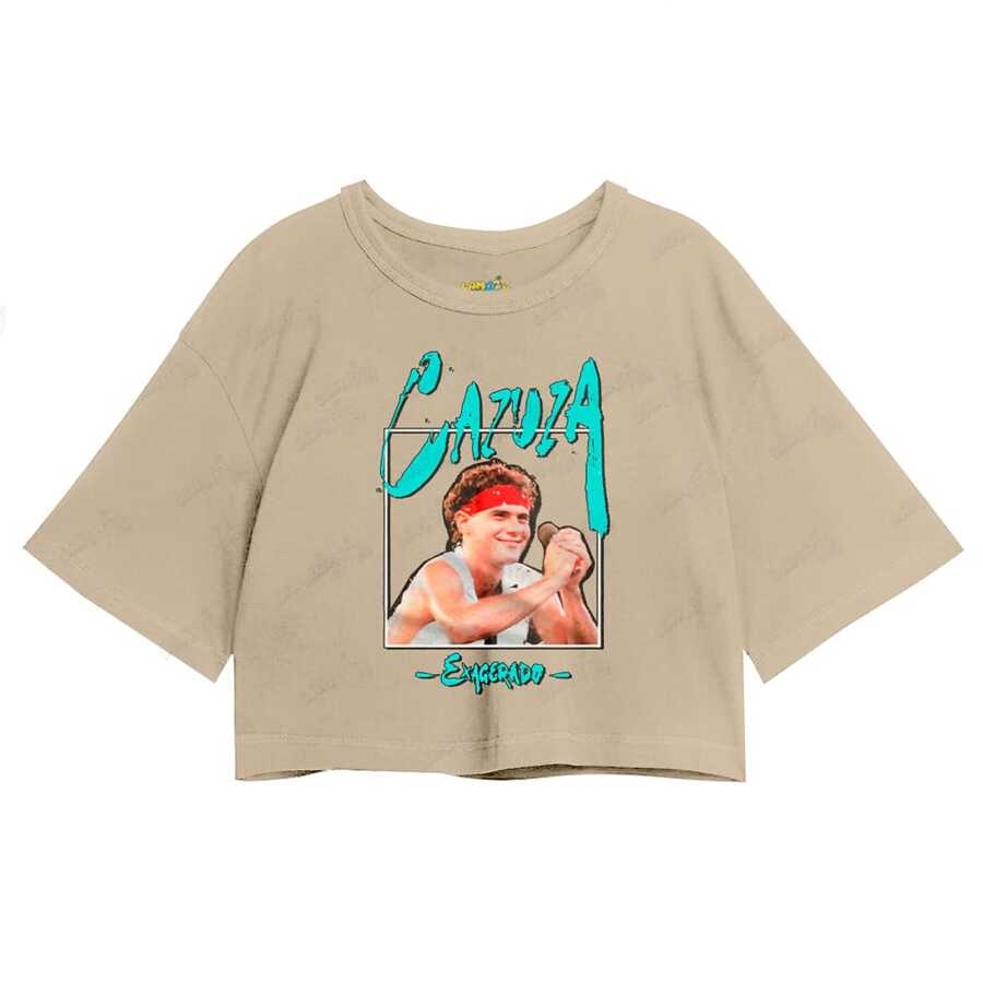 Cropped Oversized Cotton Red Baron Cazuza Exaggerated - Beige - View 1