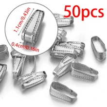 50Pcs Stainless Steel Lobster Clasp Smooth Pattern Embossed Pendant Clip Connector Suitable For DIY Handmade Necklace Jewelry Accessories - H2462 - View 10