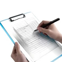 Portapapeles Calidad A5 de Colores en 4 Tonos Vibrantes y Resistentes – Elaborados con Material Duradero, Clip Metálico de Sujeción Firme, Superficie Estable para Escribir y Diseño Ligero Ideal para Oficina, Escuela, Proyectos, Reuniones, Presentaciones y Organización Diaria - Celeste - Ver 3