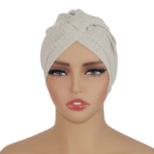 4pcs Muslim Women Hijab, Waffle Texture Jacquard Fabric, Soft Feel, Autumn/Winter Headscarf, Fashion Base Cap, Home Wear - Waffle Bandana - View 6