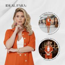 Women Two-piece Outfits - Orange - View 5