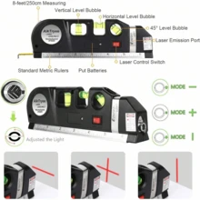 1 pieza Nivel láser infrarrojo multifuncional - Herramienta de medición de alta precisión con trípode, adecuada para decoración del hogar y medición de ángulos rectos, sin batería - Multicolor - Ver 5