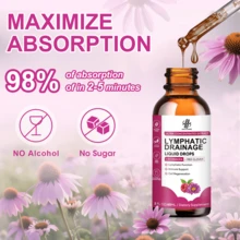 B BEWORTHS Lymphatic Drainage Supplements Drops For Immune, Lymph System Support, Cleanse & Detox, Liver Health With Echinacea,Elderberry,Cleavers Herb,Burdock, Calendula, Non-GMO, Raspberry Flavor, 2 Fl Oz - 覆盆子 - 查看 6