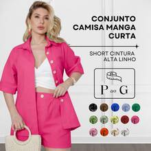 Women Two-piece Outfits - Hot Pink - View 2