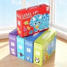 Juego de rompecabezas grandes de 6 en 1, 5 temas disponibles: Animales, Transporte, Dibujos animados, Grandes regalos de Navidad y Halloween, Adecuado para niños y niñas - Rompecabezas grande en caja - Ver 13