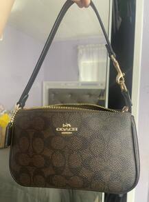 Coach Nolita 19 In Signature Canvas Shoulder Bags For Women Letter Print,Bag And Wristlet For Women,Christmas,Valentine's Day,Birthday Gift For Her CW426 - 黑色 - 查看 11