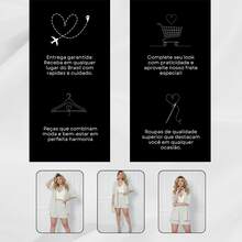 Women's Set Short Sleeve Shirt And High Waist Linen Bermuda Shorts - White Off - View 8