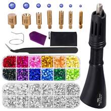 Hotfix Rhinestones Applicator Kit, Bedazzler Kit With Rhinestones, DIY Rhinestones Iron On Hotfix Hot Fix Set, Rhinestone Setter Tool Kit, Heat Fixed Machine Gun Set For Clothes Fabric Clothing Wood Cardstock Leather - Multicolor - View 2