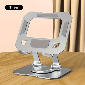1pc New Tablet Stand, Desktop Live Streaming Phone Holder, 360° Rotating Phone Base Christmas Gift, Tablet & Phone Stand, Rotating Transformable Tablet Stand, Tablet & Phone Mounting Holder, Wide Stable Tablet Stand, Car Backseat Tablet Holder, Desktop Organizer, Workspace Accessory, Modern Storage Box