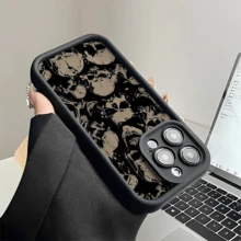 Esqueleto oscuroFunda estampada para teléfono, compatible con modelos como 16E/15/14/13/12/11/PRO/PLUS/PROMAX/MINI, S/A/M/NOTE, S/G/EDGE/E, Transition SPARK/HANTOM/CAMON/INFINIX, Honor 400/PLAY/X/Y, OPPO Reno/A/F, 14/Redmi/POCO/NOTE y otros.Transparente, sencilla, elegante y duradera, fabricada con material protector de TPU.Ideal para San Valentín, Halloween, Navidad y otras ocasiones festivas, ideal para uso personal o como regalo. - Blanco - Ver 5