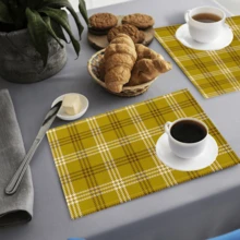 1 buc/4 buc/6 buc covorașe din in cu model în carouri, potrivite pentru masă, decor pentru toate anotimpurile, covorașe de masă moderne lavabile, decor pentru cameră, suporturi pentru pahare, covorașe pentru bucătărie, decorațiuni pentru petreceri de interior și exterior, decor pentru casă, cadou ideal - Multicolor - Vizualizare 10