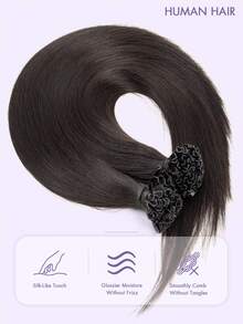 Extensiones de cabello humano con queratina de 25 pulgadas, con unión de proteínas, adecuadas para mujeres, crean un aspecto juvenil, de 12 a 24 pulgadas, agregan volumen, 50 gramos - S1B - Ver 5