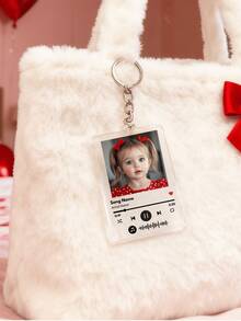 1/3/5pcs Customized Photo Bag Charms, Personalized Engraved Music Password Acrylic Keychains, Customized "Music In Pocket" Bag Charms, Birthday Gift, Anniversary Gift, Valentine's Day Gift, Father's Day Gift, Mother's Day Gift, Gift For Him/Her - Multicolor - View 9