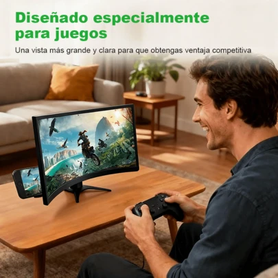 Amplificador de pantalla para teléfono de 12 pulgadas, nítido y de alta definición, con vista inmersiva de pantalla completa, lupa de pantalla para celular, soporte para lupa de pantalla para smartphone, amplificador de video para celular, lupa de pantalla para celular