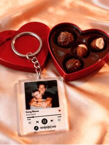 1/3/5pcs Customized Photo Bag Charms, Personalized Engraved Music Password Acrylic Keychains, Customized "Music In Pocket" Bag Charms, Birthday Gift, Anniversary Gift, Valentine's Day Gift, Father's Day Gift, Mother's Day Gift, Gift For Him/Her - Multicolor - View 10